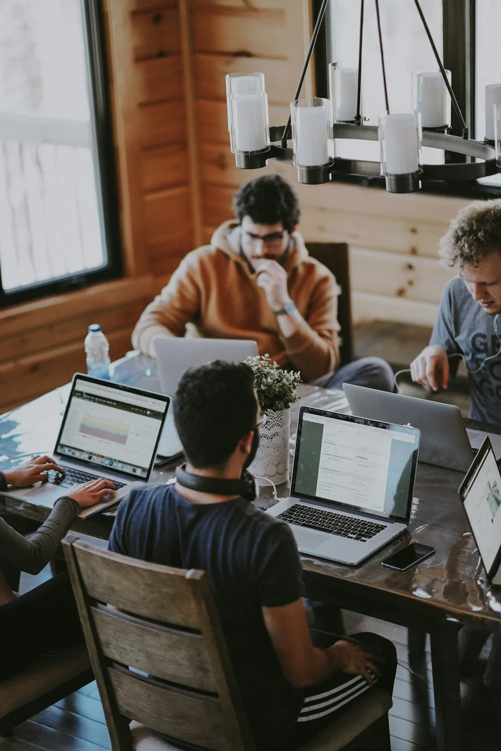 People collaborating at a table