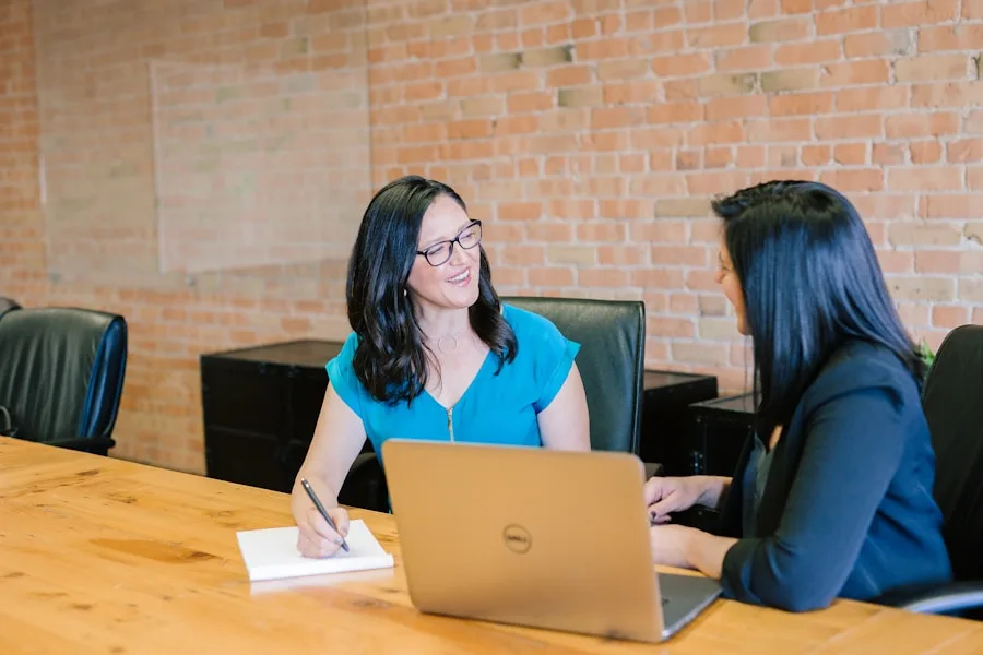 Colleagues in a work meeting